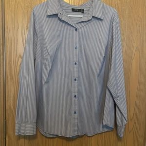 Apt. 9 Blue Striped Button Down